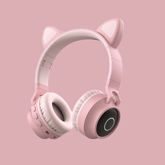 Wireless Bluetooth Cat Headphones with LED Light - For Kids