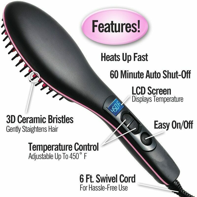 Adjustable Heat Electric Flat Comb