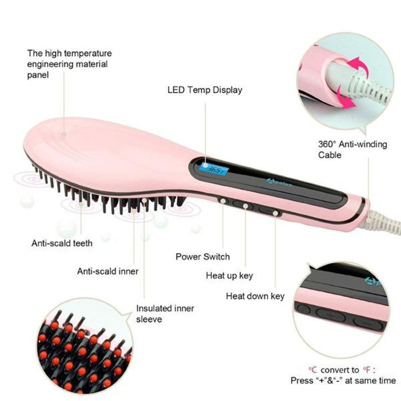 GlideStyle Paddle Brush Hair Straightener