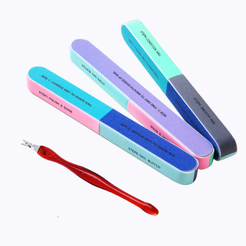 Manicure Tool Set - 7 Sided Nail File and Dead Skin Fork