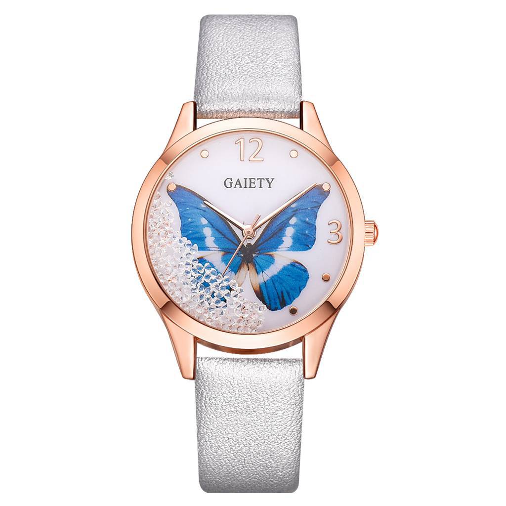 Luxury Women's Wristwatch with Detachable Butterfly Design