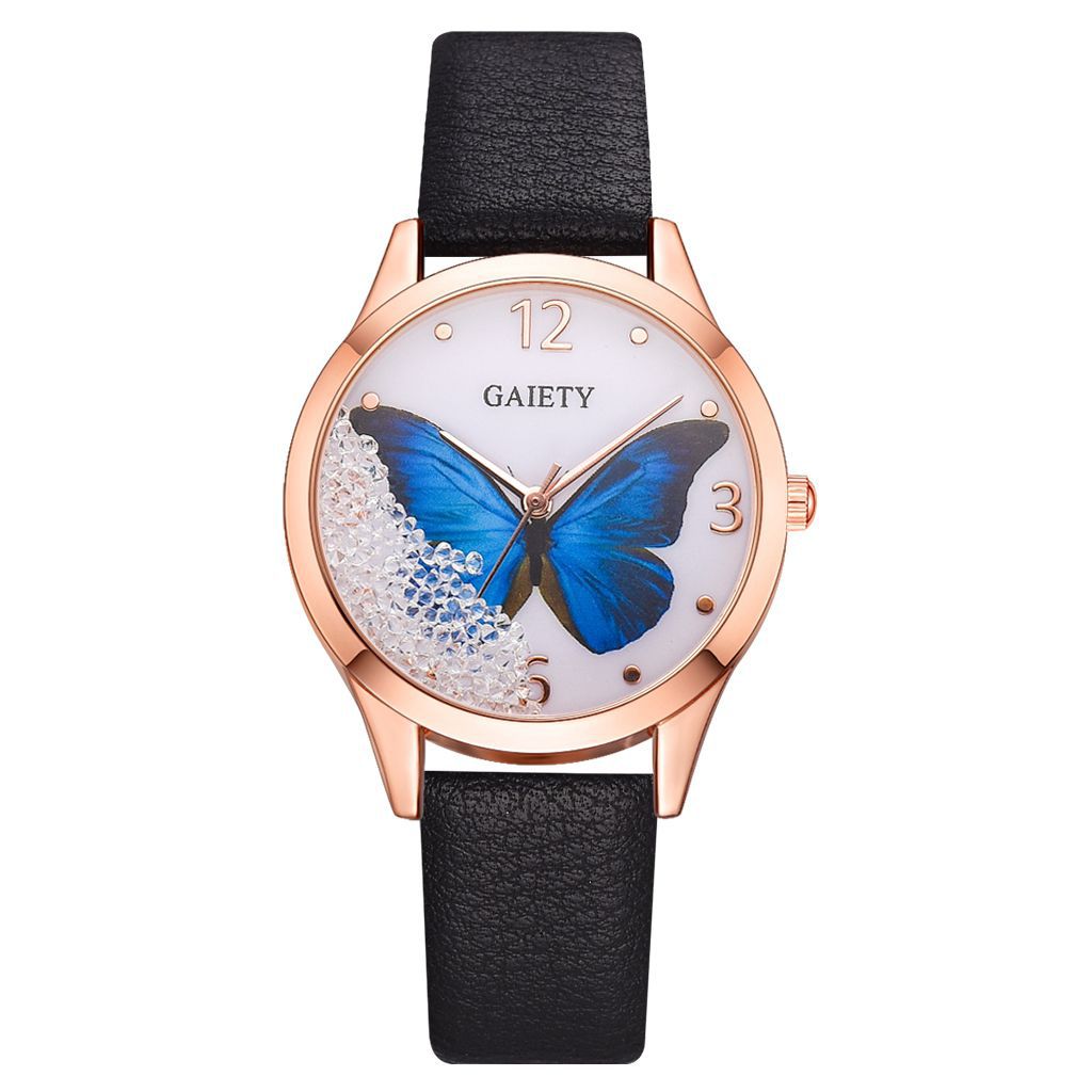 Luxury Women's Wristwatch with Detachable Butterfly Design