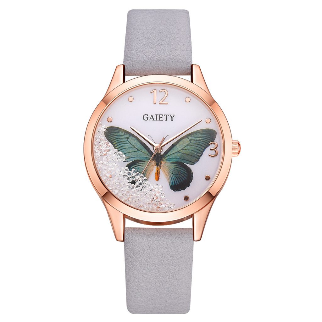 Luxury Women's Wristwatch with Detachable Butterfly Design