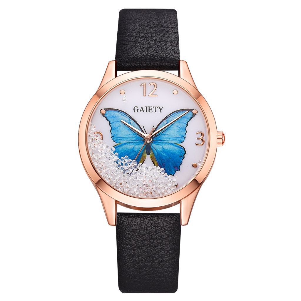 Luxury Women's Wristwatch with Detachable Butterfly Design