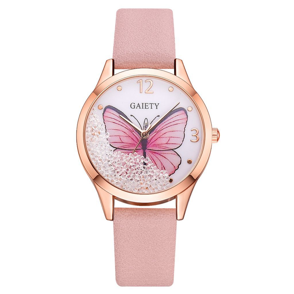 Luxury Women's Wristwatch with Detachable Butterfly Design