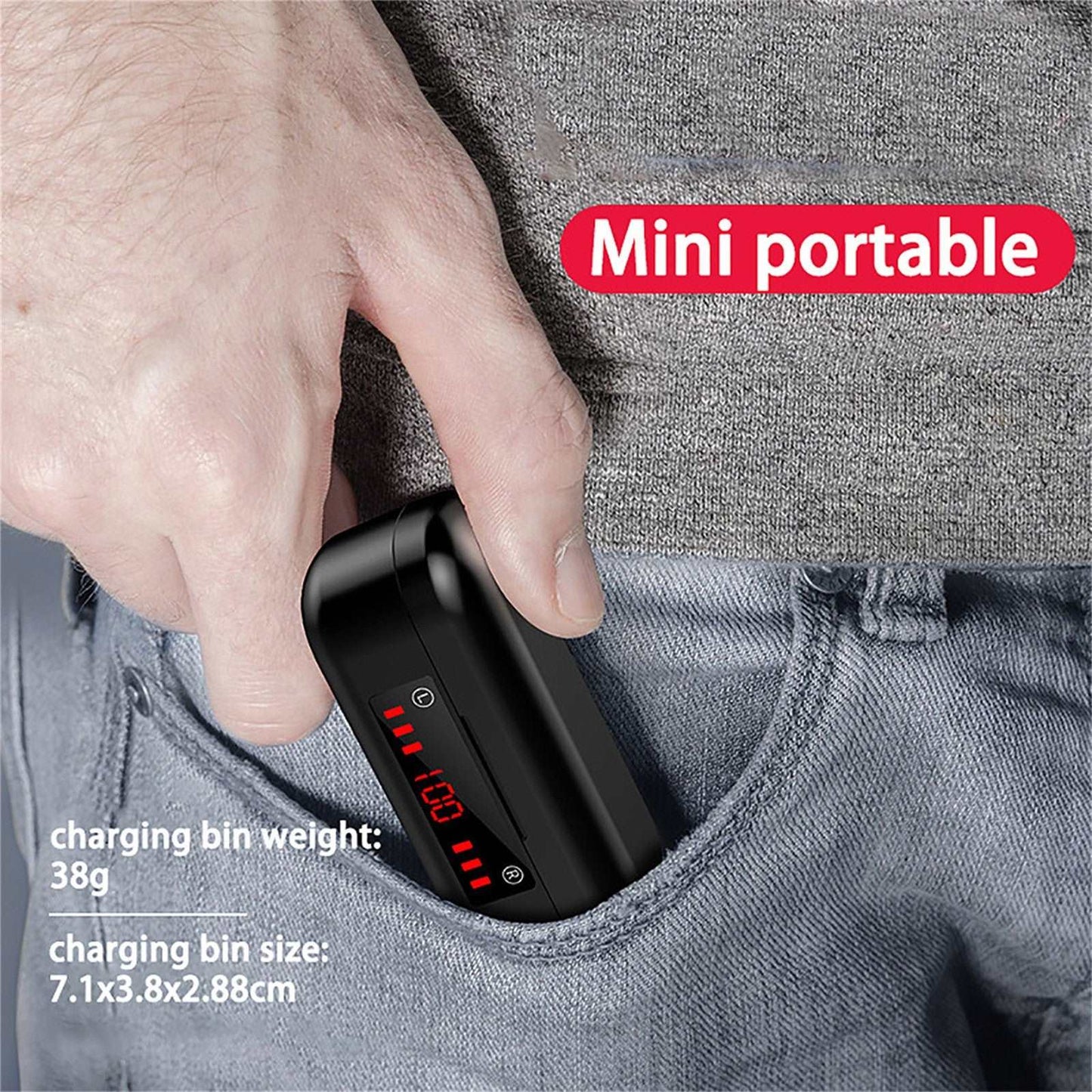 Trådlösa Bluetooth Hörlurar TWS – Mini In-Ear med Batteri Display