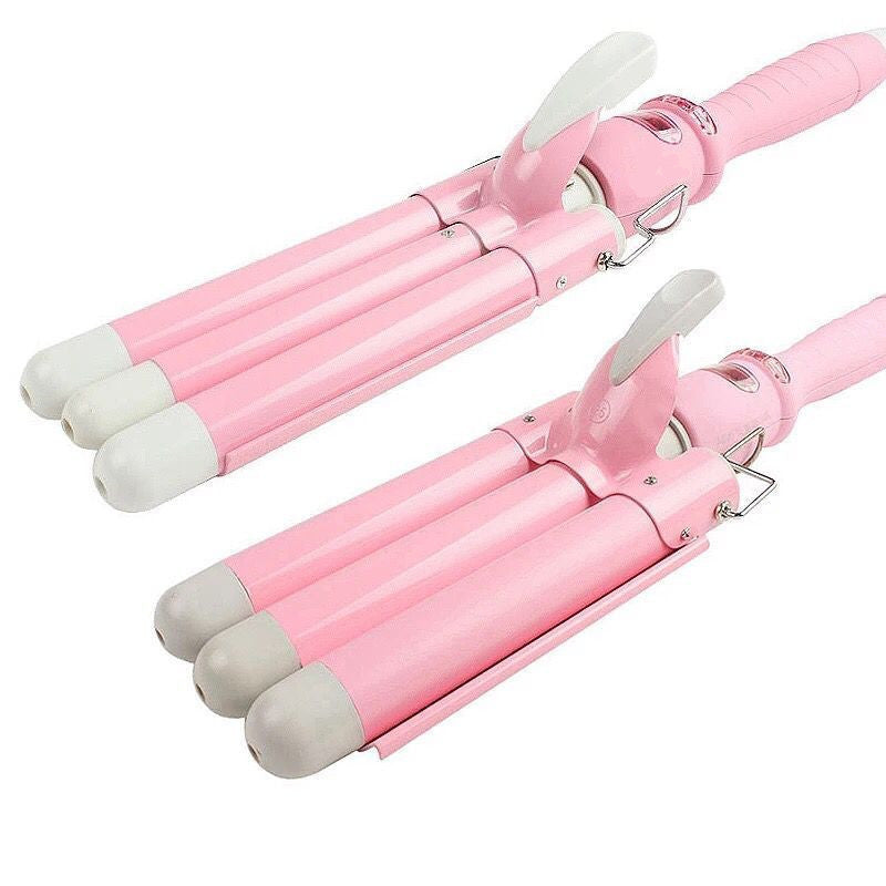 Electric Triple Tube Curling Iron for Versatile Styling