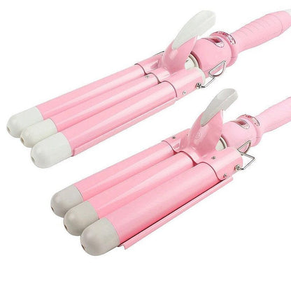 Electric Triple Tube Curling Iron for Versatile Styling