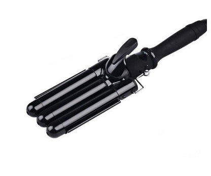 Electric Triple Tube Curling Iron for Versatile Styling