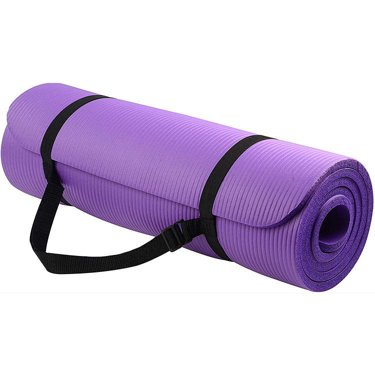 NBR Yoga Mat – Randig Yogamatta med Extra Dämpning