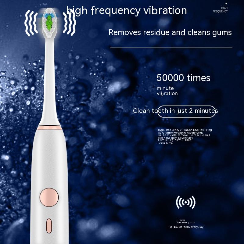 Quiet Smart Electric Toothbrush with Wireless Charging