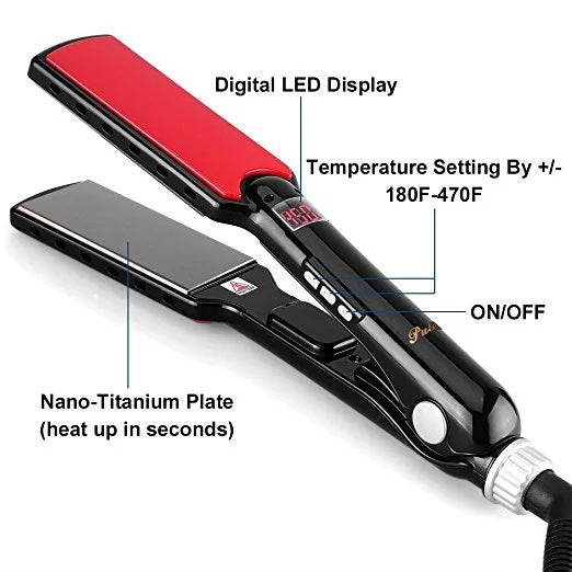 SleekStyle Ceramic Hair Straightener - Quick Styling for Dry Hair