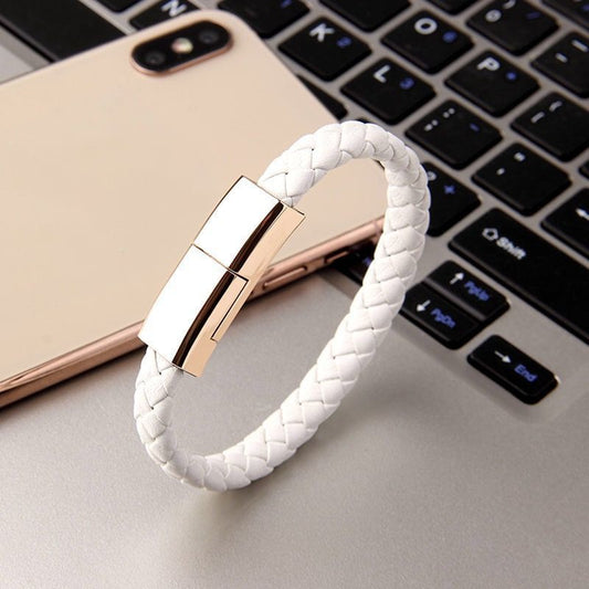 USB charging cable in the form of a bracelet