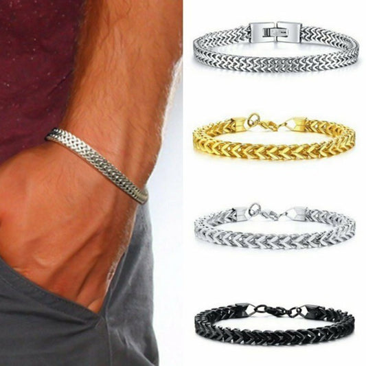 Stylish Stainless Steel Chain Bracelet for Men