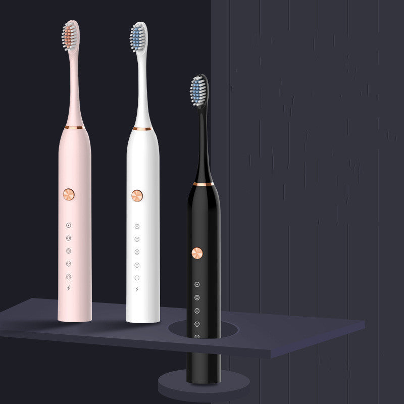 Waterproof USB Rechargeable Electric Toothbrush with Soft Bristles