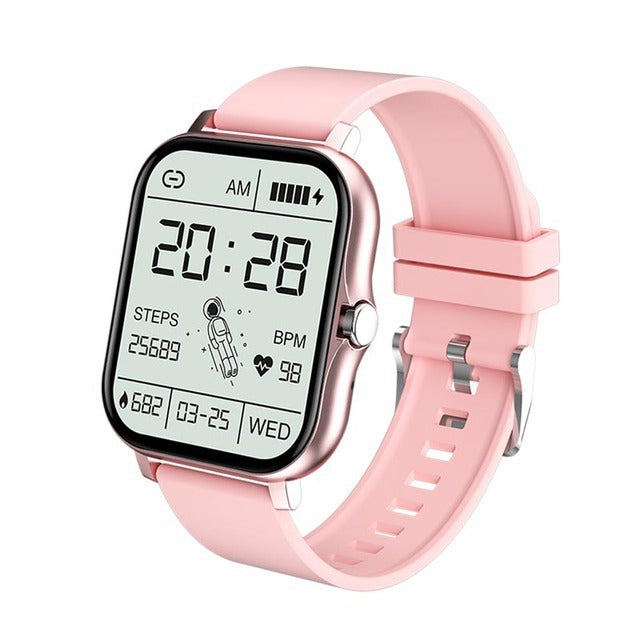 Smart watch with pedometer and heart rate measurement, Bluetooth calls