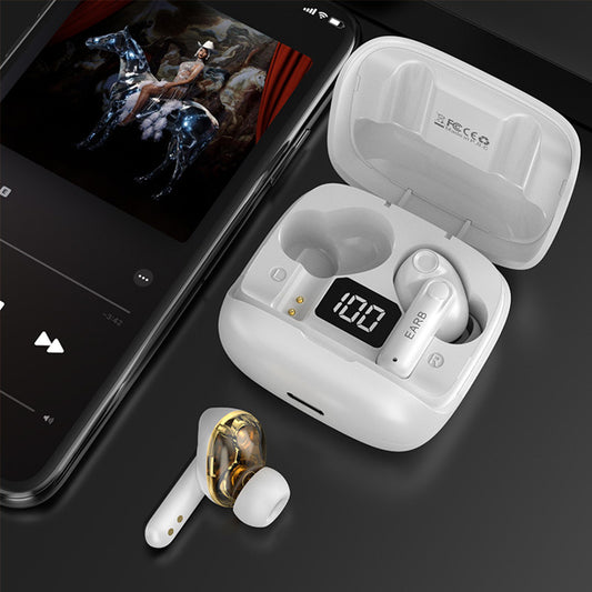 Mini Transparent Wireless Bluetooth Headphones with Digital Display