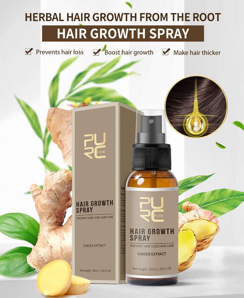 Ginger Hair Care Spray – Schampo med Ingefärsextrakt för Tjockare och Fylligare Hår