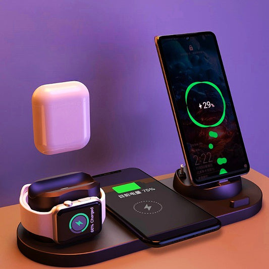 Wireless charging station 6-in-1